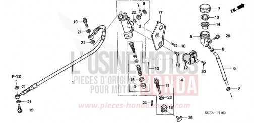 HAUPTBREMSE, HINTEN ZYLINDER XR250R4 de 2004
